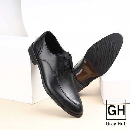 GH-1000-BLK | حذاء بيزنس جلد طبيعي نعل تركي - أسود 1000