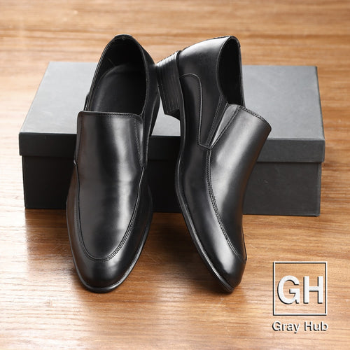 GH-1201-BLK | حذاء بيزنس جلد طبيعي نعل تركي - أسود 1201